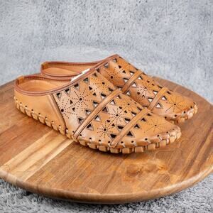 Spring Step Fusalide Slip-On Clog Shoes Leather Mules Cutout Shoes 9.5-10 US 41